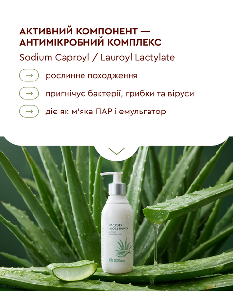Mood ALOE & PAPAYA - Гель для интимной гигиены алоэ & папая 99101291101 фото